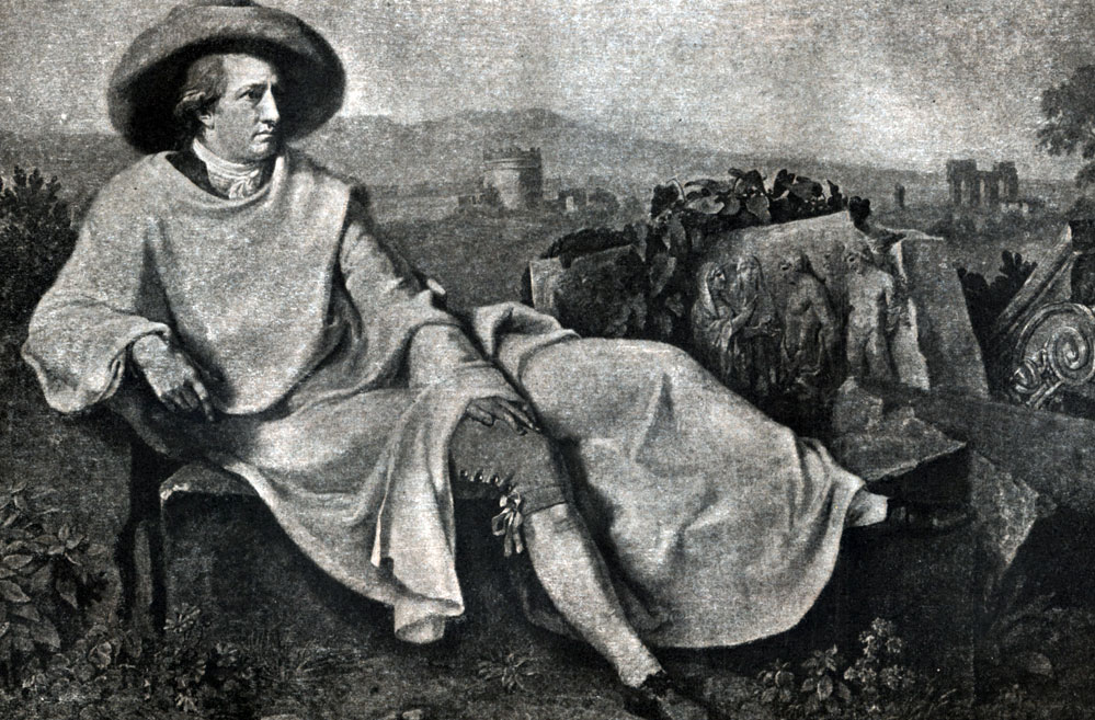 Гете в Кампанье. С картины Тишбейна (1750-1812). С разрешения Фотографического Общества в Берлине